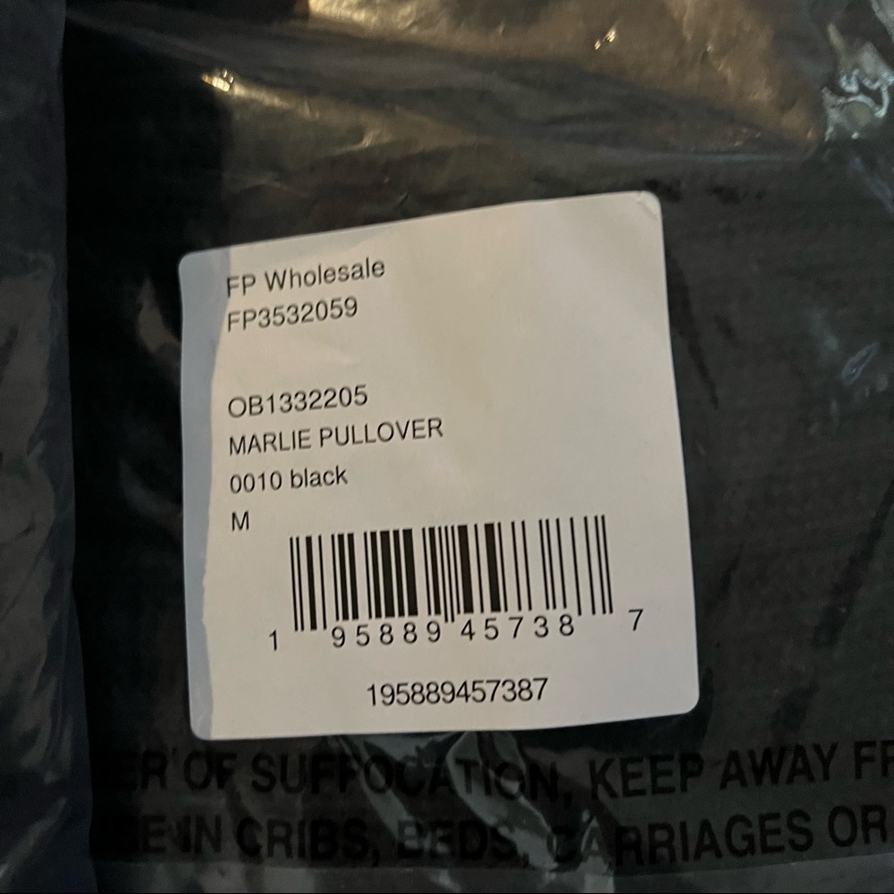 Free People Marlie Pullover Sweater Black - Picture 5 of 7